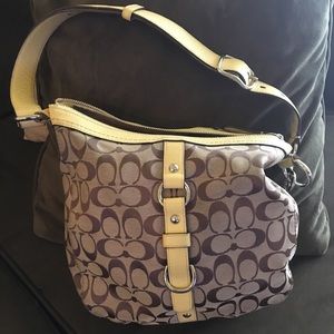 Coach bag and matching coach mini coin purse